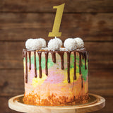Gold Number "1" Cake Topper