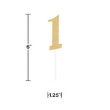 Gold Number "1" Cake Topper