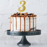 Gold Number "3" Cake Topper