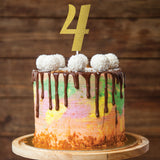 Gold Number "4" Cake Topper By Creative Converting