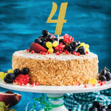 Gold Number "4" Cake Topper By Creative Converting
