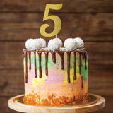 Gold Number "5" Cake Topper By Creative Converting
