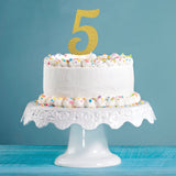 Gold Number "5" Cake Topper By Creative Converting