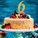 Gold Number "6" Cake Topper by Creative Converting