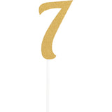 Gold Number "7" Cake Topper from Creative Converting
