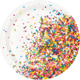 Sprinkles Happy Birthday 7” Luncheon Paper Plates – 8ct