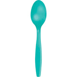 Premium Plastic Teal Spoons, 24 Pack By Creative Converting