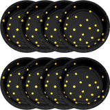 Black and Gold Foil Dots 7-Inch Plates By Creative Converting