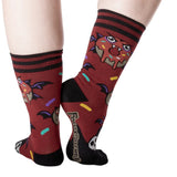 Vampire Donut Adult Crew Socks One Size Fits Most By FootClothes