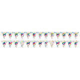 Rainbow Foil Birthday Pennant Banner