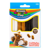 Modeling Clay Natural Colors, 8 Sticks By Bazic Products