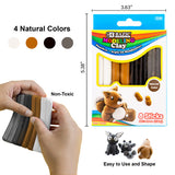 Modeling Clay Natural Colors, 8 Sticks By Bazic Products