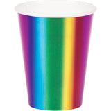 Rainbow Foil Hot/Cold Paper Cups