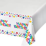 Rainbow Foil Happy Birthday Tablecover