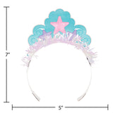 Mermaid Shine Paper Tiaras, 8 Count