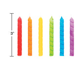 Large Rainbow Spiral Candles