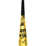 New Year's Gold and Silver Foil Horns By Creative Converting