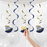 Navy and Gold Milestone Dizzy Danglers with Stickers