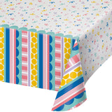Party Patterns Plastic Tablecover By Creative Converting