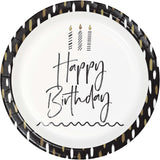Golden Wishes 9-Inch Dinner Paper Plates