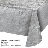 Silver Metallic Tablecover by Creative Converting