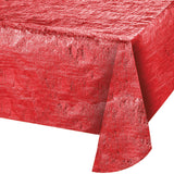 Red Metallic Tablecover By Creative Converting