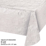 Opalescent White Metallic Tablecover by Creative Converting