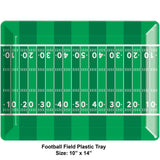 Football Field Plastic Tray 10" X 14" By Creative Converting