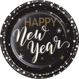 New Year's Shimmer 9 inch Dinner Plates By Creative Converting