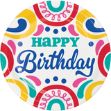 Birthday Swirls 9-inch Dinner Plates By Creative Converting