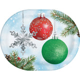 🎄 CLASSICAL CHRISTMAS Oval Plates – 8 Count
