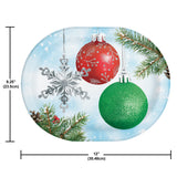 🎄 CLASSICAL CHRISTMAS Oval Plates – 8 Count