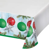 🎄 CLASSICAL CHRISTMAS Plastic Table Cover – 54" x 102"