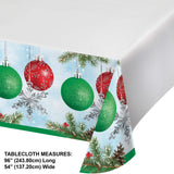 🎄 CLASSICAL CHRISTMAS Plastic Table Cover – 54" x 102"