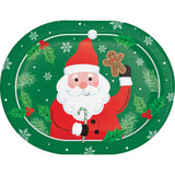 ⭐Christmas Cheer Oval Plates – 8 Count