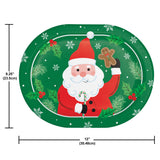 ⭐Christmas Cheer Oval Plates – 8 Count