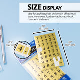 Gold Foil Number Labels – 378 Pack