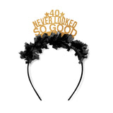 40 Never Looked So Good Headband Crown by Festive Gal