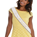 40th Birthday Golden Age Fabric Sash – Gold Lettering