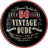 🎉 Vintage Dude 50th Birthday 7" Luncheon Plates