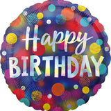 Iridescent Party Dots 18" Foil Balloon By Mayflower Distributing Company