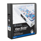 1" Black Slant-D Ring View Binder