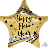 New Year's Eve Bursts and Stars 18" Foil Balloon By Mayflower Distributing Company