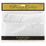 Premium Plastic White Forks, 48 Pack By Amscan