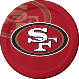 San Francisco 49ers Paper Plates – 8 Count (8.75")