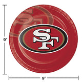 San Francisco 49ers Paper Plates – 8 Count (8.75")