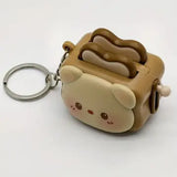 Cute Toast Animal Clicker Keychain
