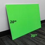 20" x 30" Fluorescent Green Foam Board