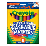 Ultra-Clean Broad Line Washable Markers, Bold 8-Count By Crayola