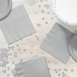 Shimmering Silver 3-Ply Paper Luncheon Napkins By Creative Converting